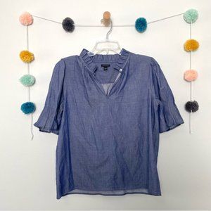 Ann Taylor Denim Blue Blouse